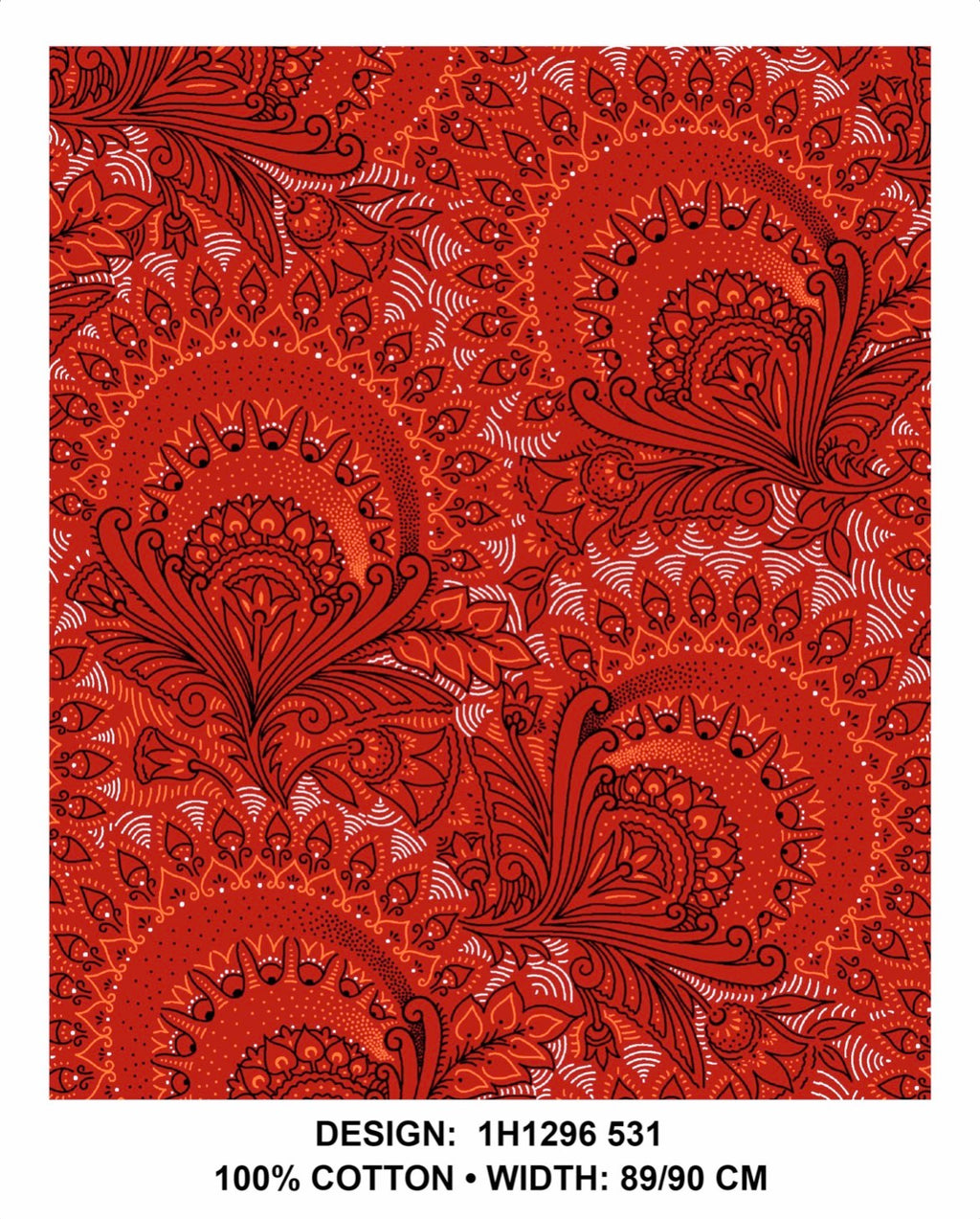 Red shweshwe fabric