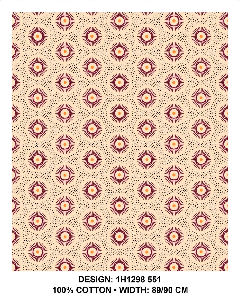 Cream shweshwe Fabric