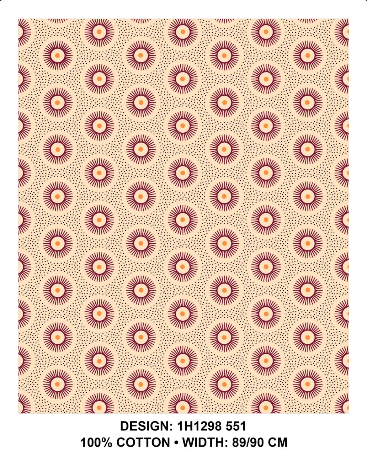 Cream shweshwe Fabric